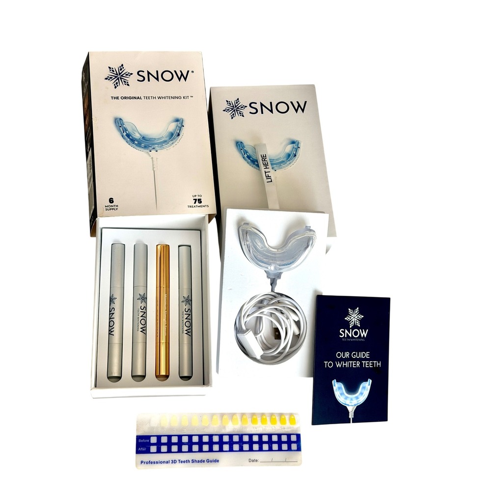 SNOW Teeth Whitening Kit LED Light 6 Month Supply & boost whitening pens‎